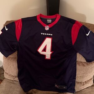 Watson Texans NFL On Field Jersey with Red and Blue Size men’s Large